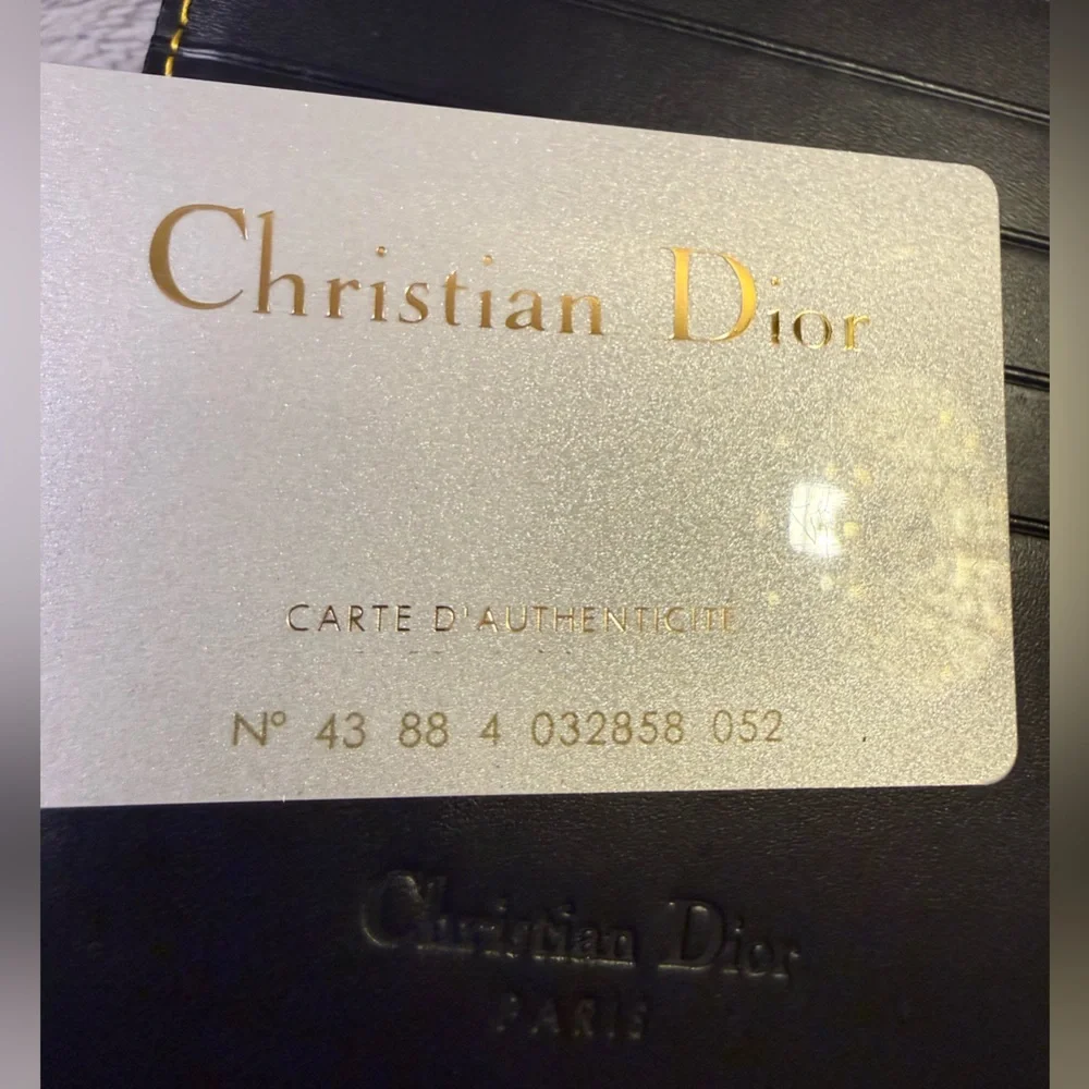 Dior Navy Blue Monogram Trotter Saddle Flap Long Wallet